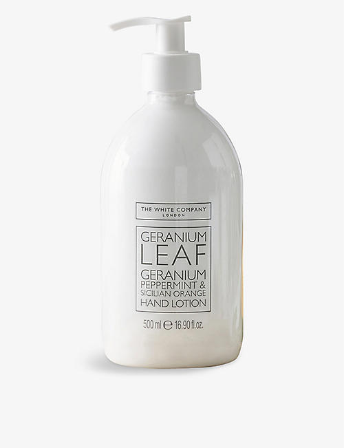 THE WHITE COMPANY: Geranium Leaf hand lotion 500ml