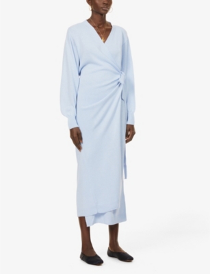 PRETTY LAVISH - Beau wrap knitted midi dress | Selfridges.com