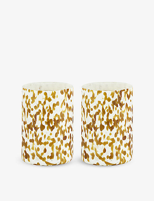 STORIES OF ITALY: Macchia mouth-blown tumblers set of two