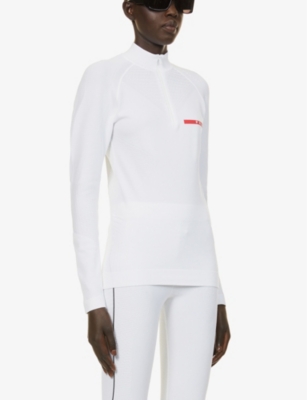 PRADA Linea Rossa turtleneck stretch recycled polyester jumper