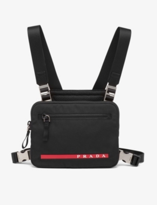 PRADA LINEA ROSSA Linea Rossa canvas body bag Selfridges