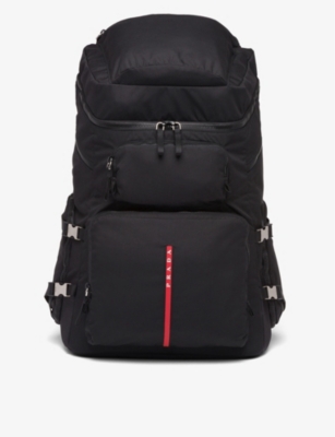 PRADA Linea Rossa logo embellished nylon backpack Selfridges