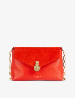 Ted Baker Miliaa Padlock Leather And Suede Crossbody Bag
