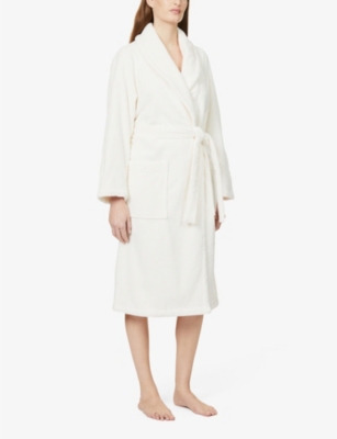 Shop Yves Delorme Men's Nacre Étoile Self-tie Cotton-blend Robe In Cream