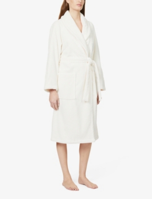 Yves Delorme Womens Nacre Étoile Self-tie Cotton-blend Robe In Cream