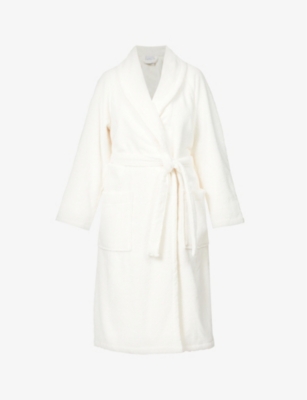 Yves Delorme Men's Nacre Étoile Self-tie Cotton-blend Robe In Cream