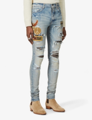 biker patch jeans