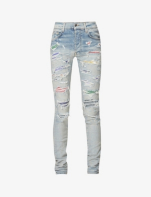 Amiri rainbow best sale bandana jeans