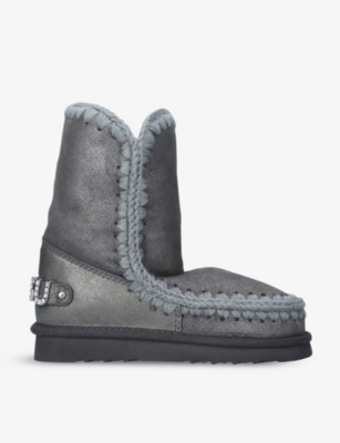 grey sheepskin boots