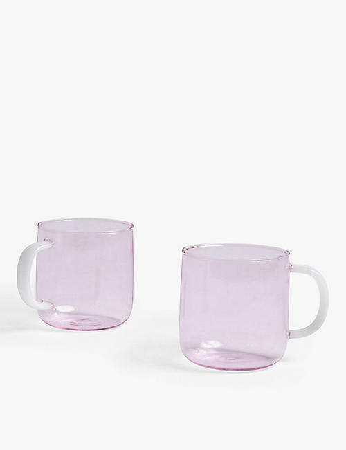 HAY: Borosilicate glass mug set of two