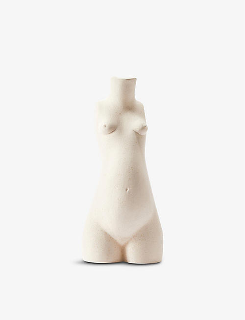THE CONRAN SHOP: Anissa Kermiche Tit for Tat short ceramic candlestick holder 23cm