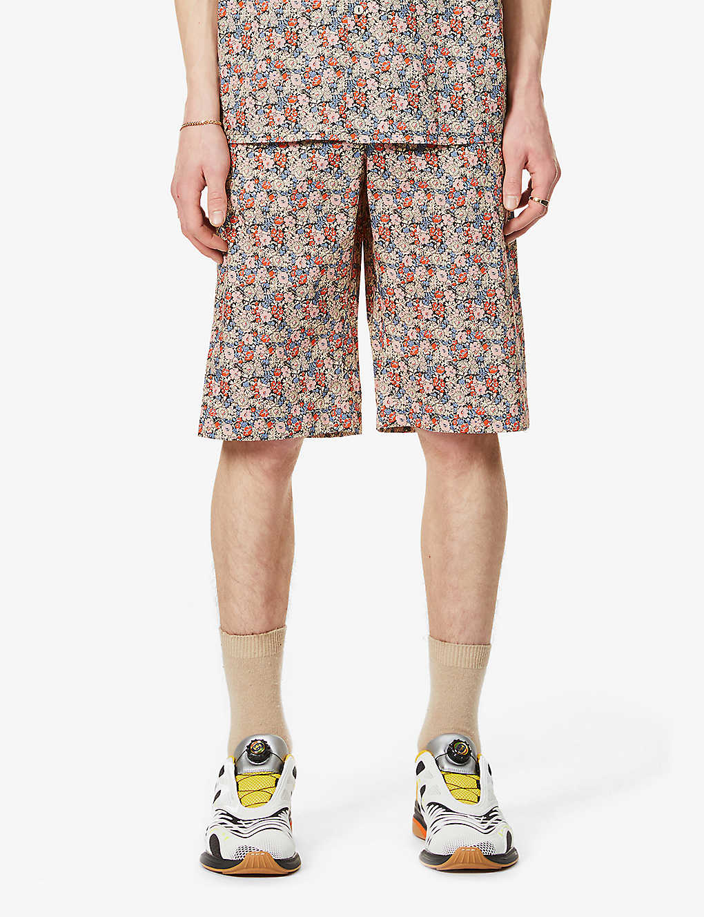 Gucci x Liberty Mary rose-print cotton shorts(9017219)