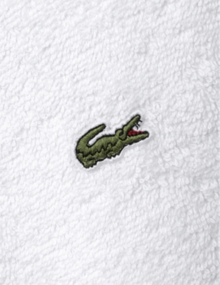 LACOSTE: Le Croco logo-embroidered cotton bath sheet 100cm x 150cm