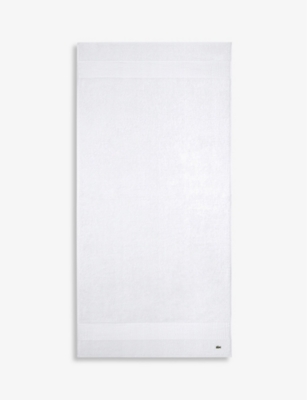LACOSTE: Le Croco logo-embroidered cotton bath towel 70x140cm