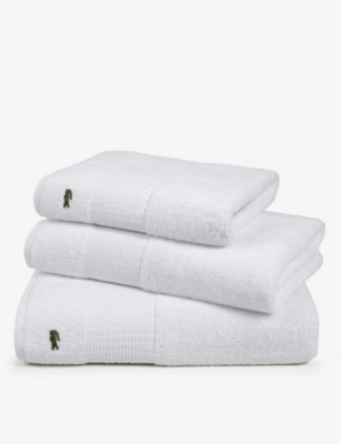 Lacoste Bath Towels Signature Croc Bath Towel — Everyday Eshopping