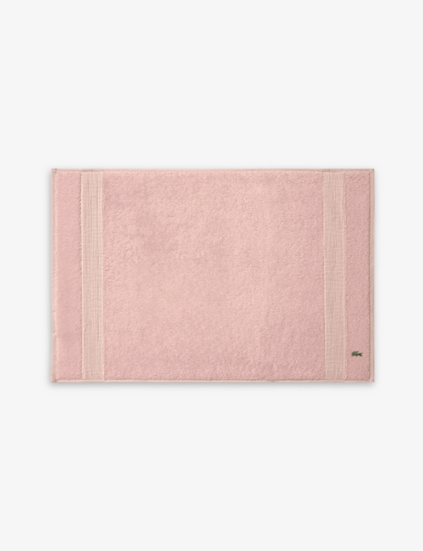 Le Croco logo-embroidered cotton bath mat 70cm x 50cm