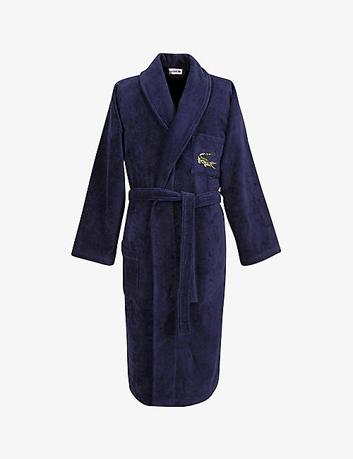 LACOSTE: Marine organic cotton bath robe