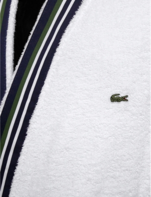 LACOSTE: Club self-tie cotton dressing gown