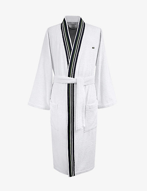 LACOSTE: Club self-tie organic cotton dressing gown