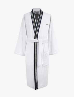 Club self-tie organic cotton dressing gown