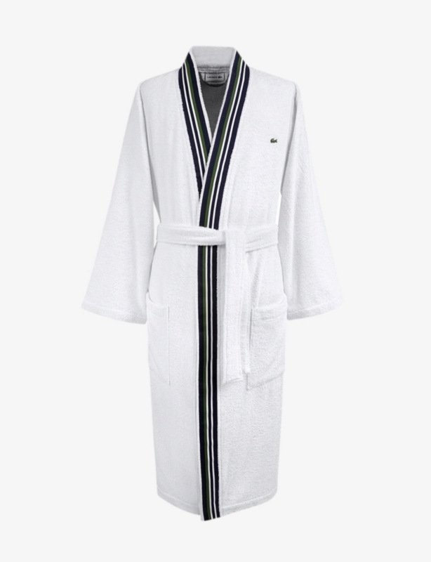 Club self-tie cotton dressing gown