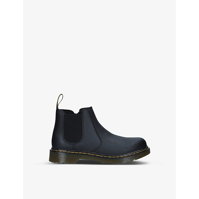 Shop Dr. Martens' 2976 Platform Leather Chelsea Boots 6-10 Years In Black