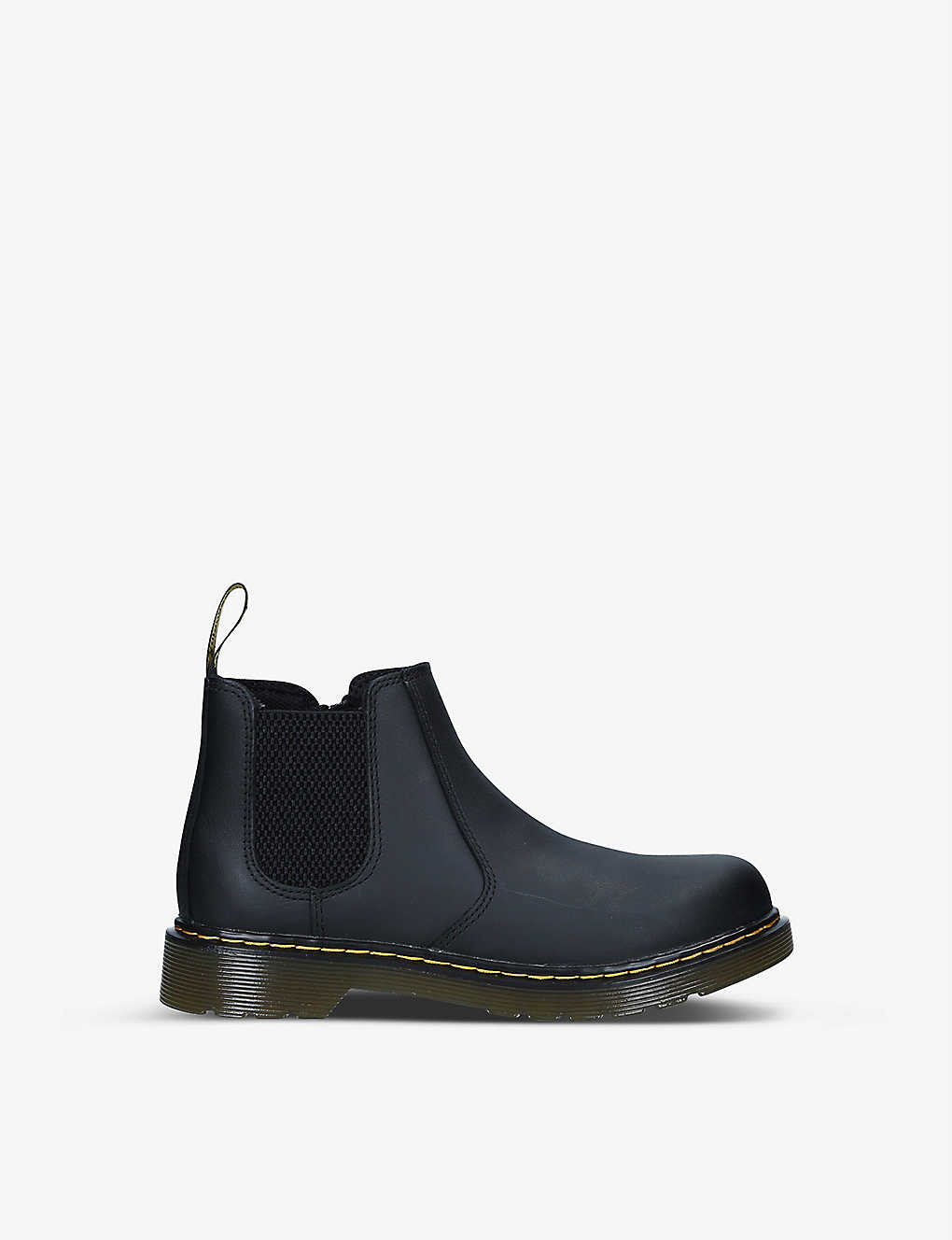 Dr. Martens Kids' 2976 Platform Leather Chelsea Boots 9-10 Years In Black