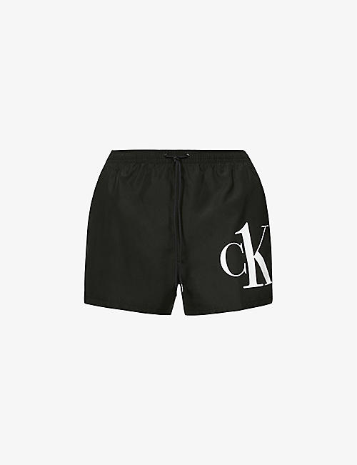 CALVIN KLEIN: CK1 logo-print swim shorts