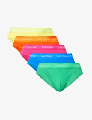 CALVIN KLEIN Pride stretch-cotton briefs - set of five