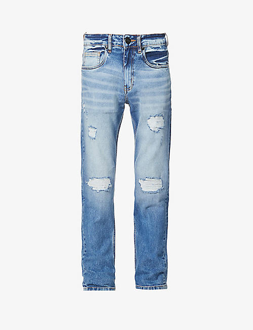 NO.91: Rip Repair regular-fit faded jeans