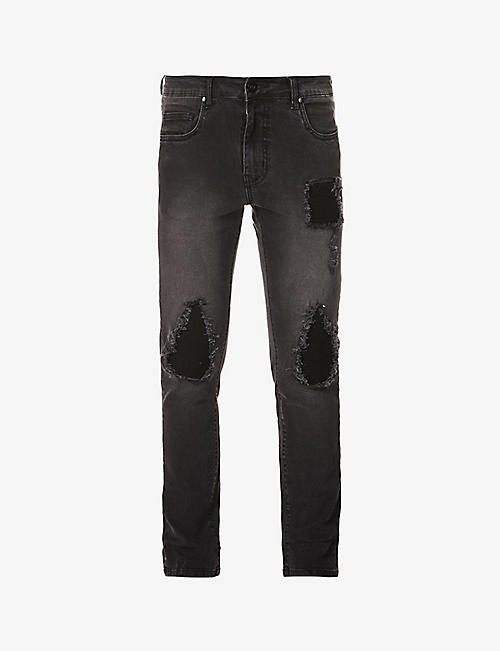 NO.91: Busted Biker ripped slim-fit jeans