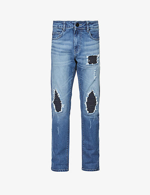 NO.91: Busted Biker ripped slim-fit jeans