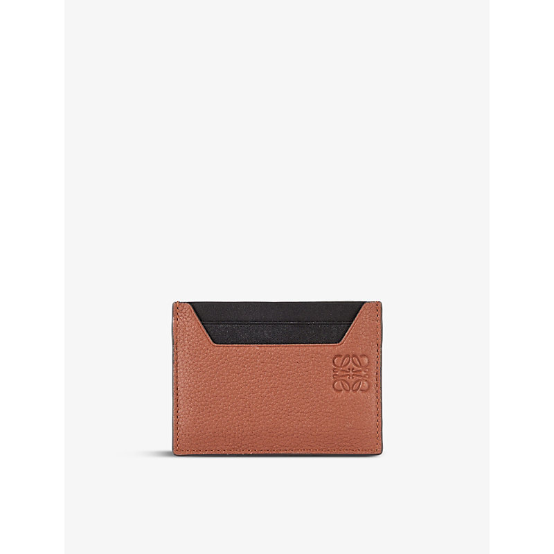 Loewe Logo-embossed Grained-leather Card Holder
