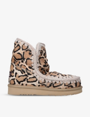 mou leopard print boots