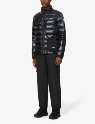 Shop Canada Goose Men's Black Crofton Quilted Recycled-nylon Jacket