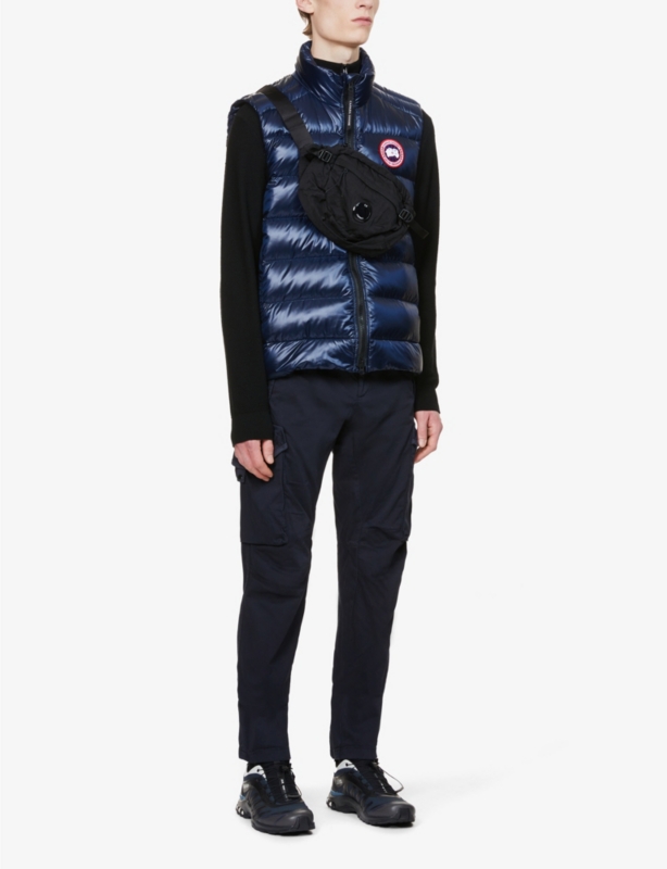 Crofton funnel-neck recycled nylon-down gilet