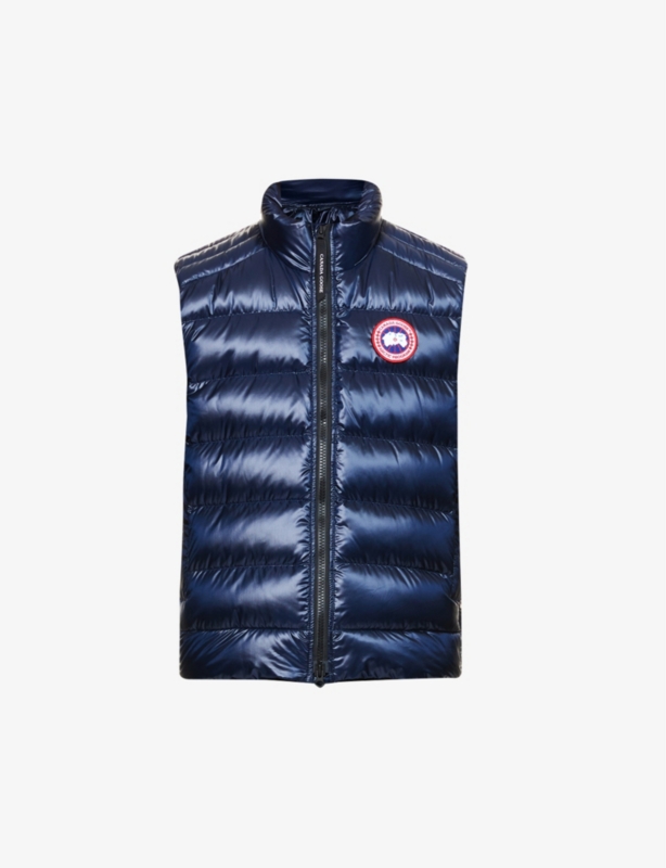 Crofton funnel-neck recycled nylon-down gilet