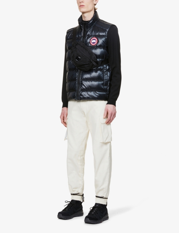 Crofton funnel-neck recycled nylon-down gilet