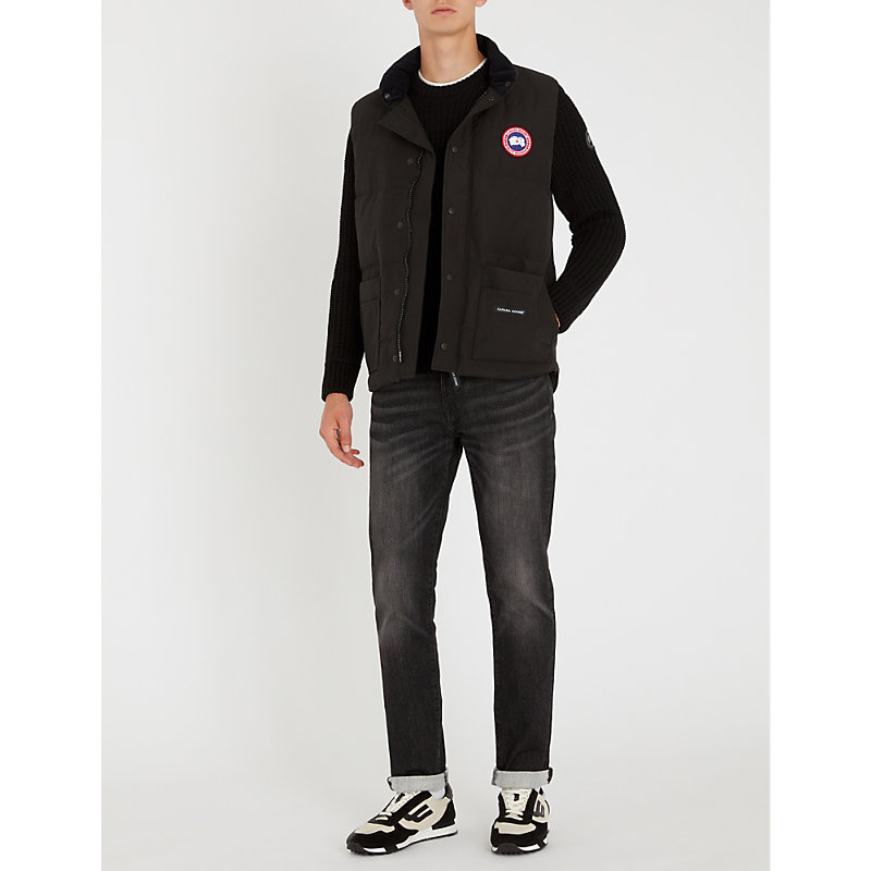 Shop Canada Goose Freestyle Padded Slim-fit Shell-down Gilet In Black