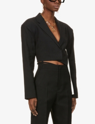 jacquemus cropped blazer