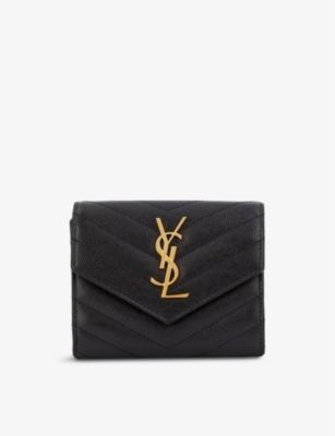 Monogram leather card holder - Saint Laurent - Women