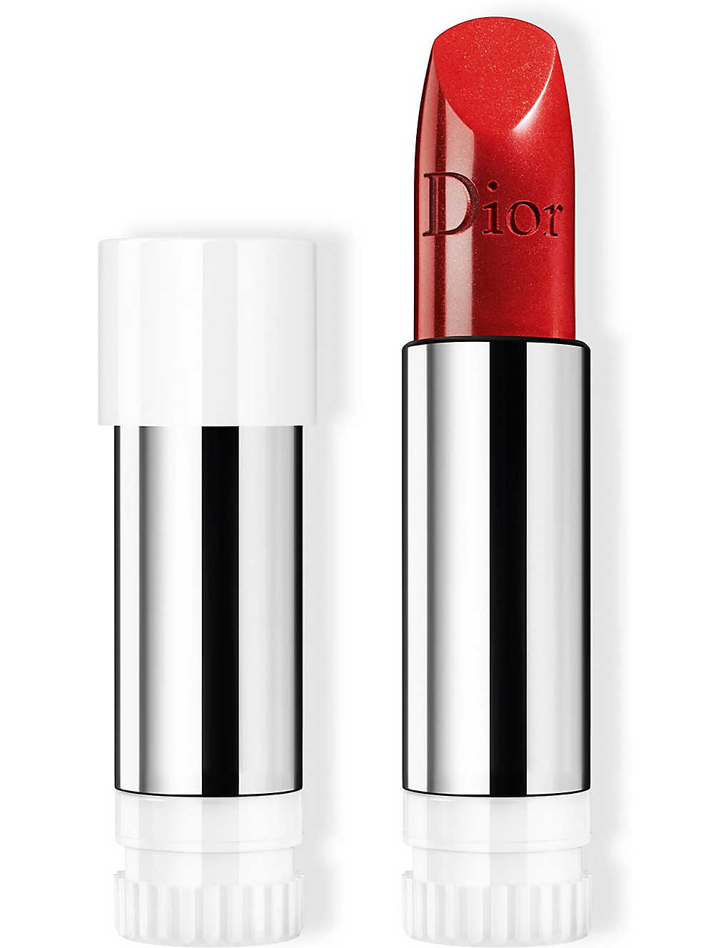 Dior Rouge  Couture Metallic Satin Lipstick Refill 3.5g In 999 Metallic