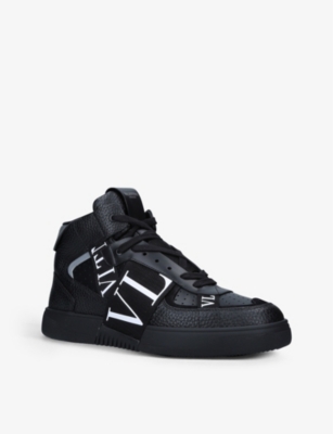 VALENTINO GARAVANI VL7N logo-embellished leather mid-top trainers