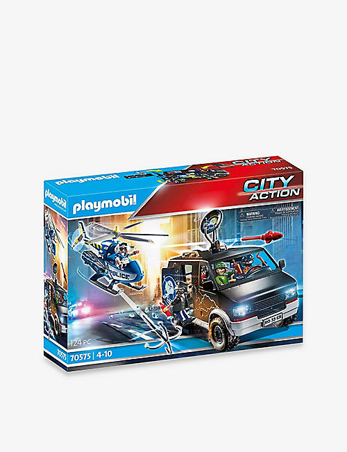 PLAYMOBIL: City Action 70575 Police Helicopter Pursuit with Runaway Van playset