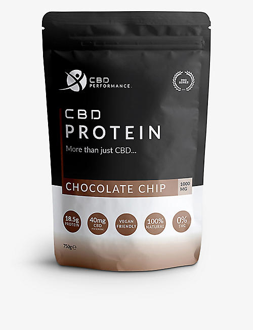 CBD PERFORMANCE: CBD Protein Chocolate Chip CBD infused protein powder 750g
