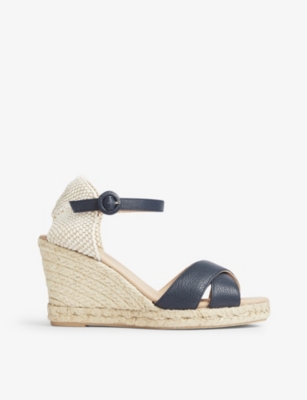 LK BENNETT - Angele woven leather wedge espadrilles | Selfridges.com