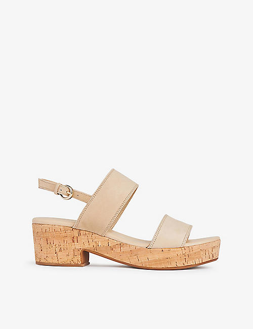 LK BENNETT: Sunny suede and cork heeled sandals