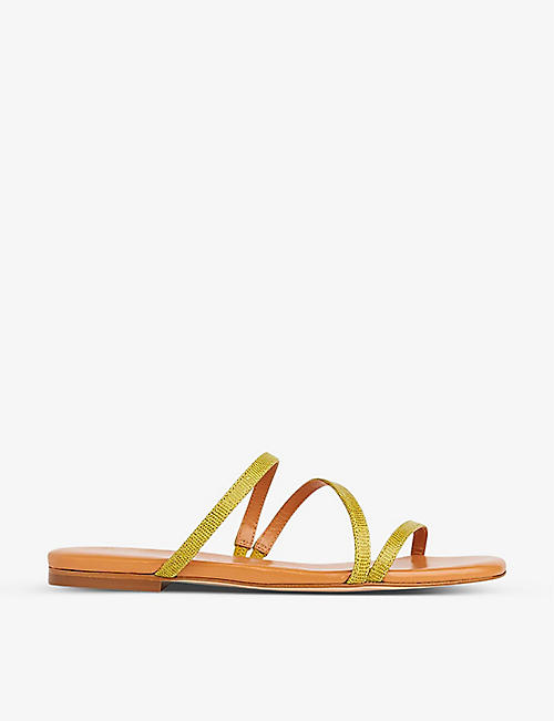 LK BENNETT: Revelle lizard-print leather sandals
