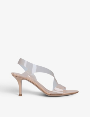 Shop Gianvito Rossi Womens Blush Metropolis 70 Heeled And Patent-leather Sandals