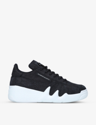 Giuseppe Zanotti Talon Croc-embossed Leather Low-top Trainers